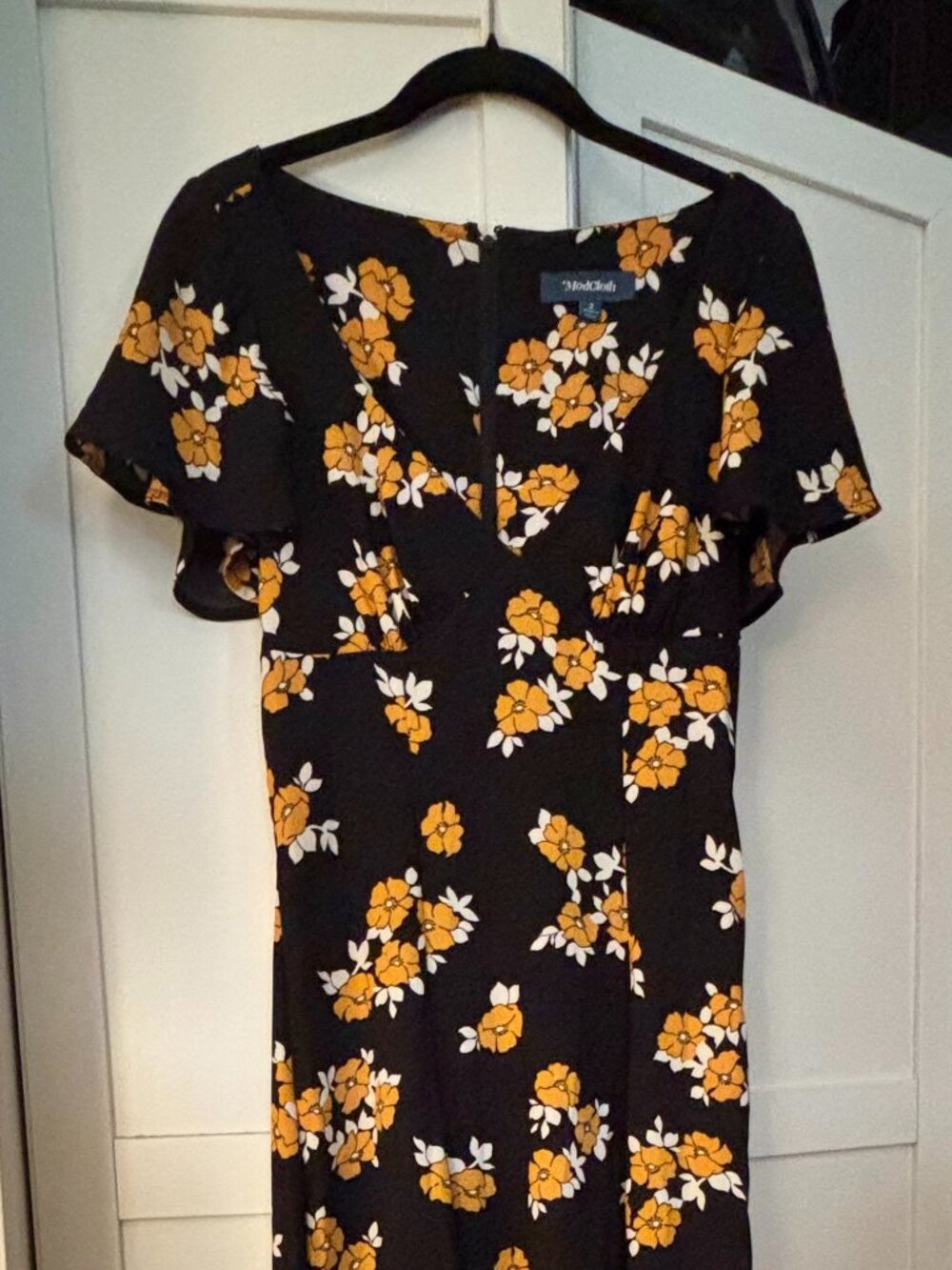 Maxi Dress - Black and Floral - Modcloth